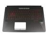 13N1-6EA0411 original Asus keyboard incl. topcase DE (german) black/red/black with backlight