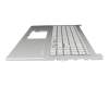 13N1-H2A0201 original Asus keyboard incl. topcase DE (german) grey/silver