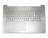 13NB0501W12X11 original Asus keyboard incl. topcase SF (swiss-french) silver/silver with backlight