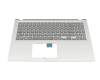 13NB0SR0M04X11 original Asus keyboard incl. topcase DE (german) grey/silver