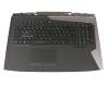 13NR0HJ1AP0201 original Asus keyboard incl. topcase DE (german) black/black with backlight - without speakers -
