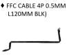 Asus 14010-00172600 FFC CABLE 4P 0.5MM L120MM BLK