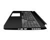 14505061K202 original Acer keyboard incl. topcase DE (german) black/white/black with backlight