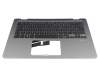 1KAHZZG0045 original Asus keyboard incl. topcase DE (german) black/silver with backlight
