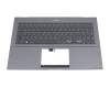 1KAHZZG010E original Asus keyboard incl. topcase DE (german) grey/grey with backlight