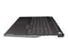 22507771 original Lenovo keyboard incl. topcase DE (german) grey/grey with backlight
