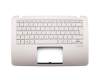 28N00G3VHQABL original Asus keyboard incl. topcase DE (german) silver/rosé with backlight
