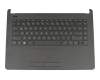 2B-AB208Q110 original HP keyboard incl. topcase DE (german) black/black mesh