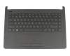 2B-AB208Q110 original HP keyboard incl. topcase DE (german) black/black mesh