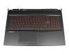 307-7E4C212TA2-IM original MSI keyboard incl. topcase DE (german) black/black with backlight Red backlight