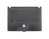 39F00027601 original Acer keyboard incl. topcase DE (german) black/black with backlight