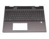 4900GB07.0S0G original HP keyboard incl. topcase DE (german) grey/anthracite with backlight