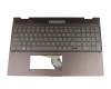 4AX35TATP00-ZCP original HP keyboard incl. topcase DE (german) anthracite/grey with backlight