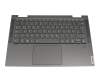 51CQ06P05XN original Lenovo keyboard incl. topcase DE (german) grey/grey with backlight