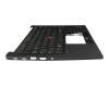 5B11M64614 original Lenovo keyboard incl. topcase DE (german) black/black with mouse-stick