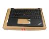 5B11M64614 original Lenovo keyboard incl. topcase DE (german) black/black with mouse-stick
