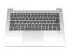5CB0R12055 original Lenovo keyboard incl. topcase DE (german) grey/silver with backlight (fingerprint)