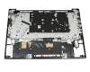 5CB0R12055 original Lenovo keyboard incl. topcase DE (german) grey/silver with backlight (fingerprint)