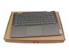 5CB0U43958 original Lenovo keyboard incl. topcase FR (french) grey/grey with backlight