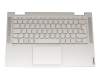 5CB0U43970 original Lenovo keyboard incl. topcase DE (german) silver/silver with backlight