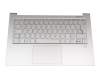 5CB0U44258 original Lenovo keyboard incl. topcase DE (german) silver/silver with backlight