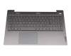5CB1A24895 original Lenovo keyboard incl. topcase DE (german) grey/grey with backlight (USB-C charging port)