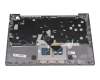 5CB1B33241 original Lenovo keyboard incl. topcase DE (german) grey/grey with backlight