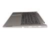 5CB1B3720 original Lenovo keyboard incl. topcase DE (german) black/grey with backlight