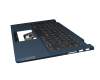 5CB1C66543 original Lenovo keyboard incl. topcase DE (german) dark grey/blue with backlight blue
