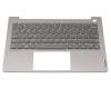 5CB1C72430 original Lenovo keyboard incl. topcase UK (english) grey/grey with backlight