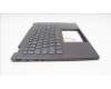 Lenovo 5CB1L47268 C-Abdeckung mit Tastatur, Skandinavien, sturmgrau, Fingerabdruckleser