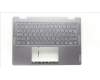 Lenovo 5CB1L48311 C-Abdeckung mit Tastatur, Belgisch, sturmgrau, Ohne Fingerabdruck, GB