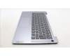 Lenovo 5CB1M46376 C-Cover with keyboard, German, Arctic Grey, Fingerprint, UK