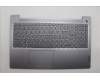 Lenovo 5CB1M46855 C-Cover with keyboard, Greek, Arctic Grey, Backlight, Fingerprint, US
