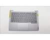 Lenovo 5CB1M70301 C-Cover with keyboard, Danish, Arctic Grey, Backlight, UK
