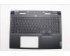 Lenovo 5CB1N61435 C-Cover with keyboard, Spanish, Eclipse Black, White Backlight, UK