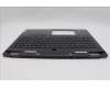 Lenovo 5CB1N61435 C-Cover with keyboard, Spanish, Eclipse Black, White Backlight, UK