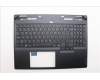 Lenovo 5CB1N61437 C-Cover with keyboard, Portuguese, Eclipse Black, White Backlight, UK