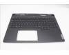 Lenovo 5CB1N61442 C-Cover with keyboard, French, Eclipse Black, White Backlight, US