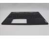 Lenovo 5CB1N61446 C-Cover with keyboard, Belgian, Eclipse Black, White Backlight, UK