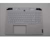 Lenovo 5CB1N61493 C-Cover with keyboard, Arabic, White, RGB Backlight, US
