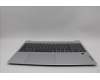 Lenovo 5CB1N78876 C-Cover with keyboard, Belgian, Cloud Grey, Backlight, Fingerprint, UK
