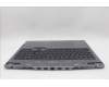 Lenovo 5CB1N84698 C-Cover with keyboard, Belgian, Luna Grey, RGB Backlight, UK