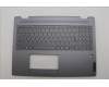Lenovo 5CB1N95075 C-Cover with keyboard, French, Luna Grey, Fingerprint, US