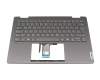 5CB1N97647 original Lenovo keyboard incl. topcase DE (german) grey/grey with backlight