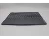 Lenovo 5CB1P00320 C-Cover with keyboard, German, Luna Grey, UK