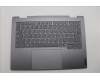 Lenovo 5CB1P00579 C-Cover with keyboard, Hebrew, Luna Grey, Backlight, US