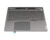 5CB1P31188 original Lenovo keyboard incl. topcase DE (german) grey/grey with backlight