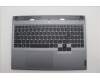 Lenovo 5CB1P55474 C-Cover with keyboard, Arabic, Luna Grey, RGB Backlight, US