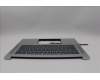 Lenovo 5CB1Q27720 C-Cover with keyboard, German, Cloud Grey, Backlight, UK